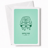 Happily Ever After | Wedding Car Greeting Card - wedding car, wedding card, illustrated vintage, car decorated, tin cans
