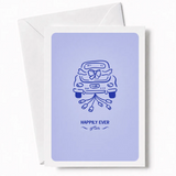 Happily Ever After | Wedding Car Greeting Card - wedding car, wedding card, illustrated vintage, car decorated, tin cans