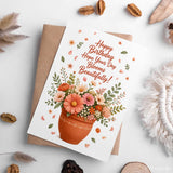 Happy Birthday Hope Your Day Blooms Beautifully Card - day blooms beautifully, day blooms, blooms beautifully, floral