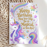 Happy Birthday Magical as You Are Unicorn Card - happy birthday, unicorn birthday card, unicorn birthday, birthday