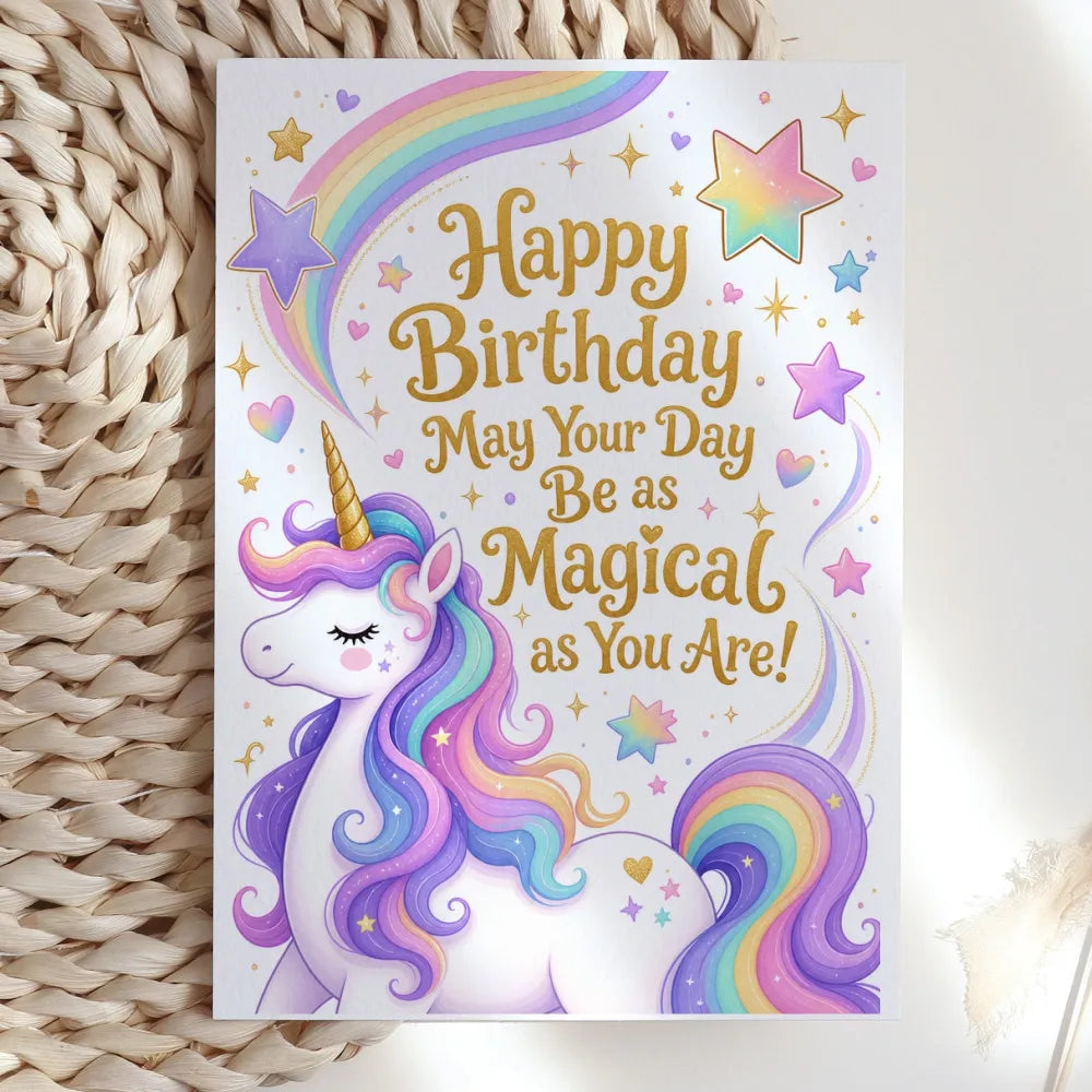 Happy Birthday Magical as You Are Unicorn Card - happy birthday, unicorn birthday card, unicorn birthday, birthday