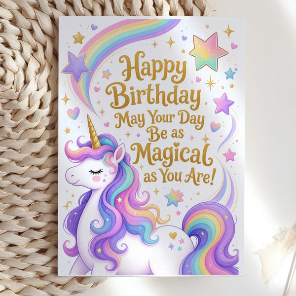 Happy Birthday Magical as You Are Unicorn Card - happy birthday, unicorn birthday card, unicorn birthday, birthday