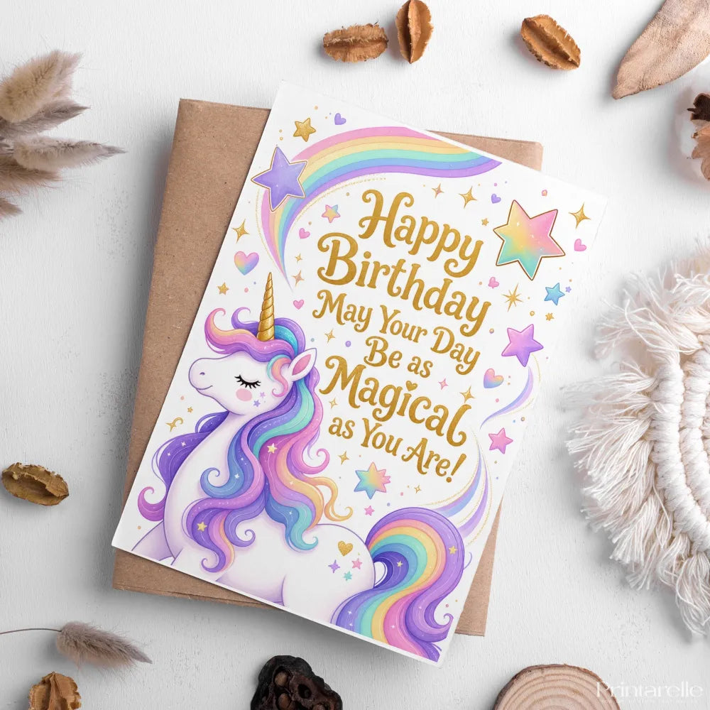 Happy Birthday Magical as You Are Unicorn Card - happy birthday, unicorn birthday card, unicorn birthday, birthday
