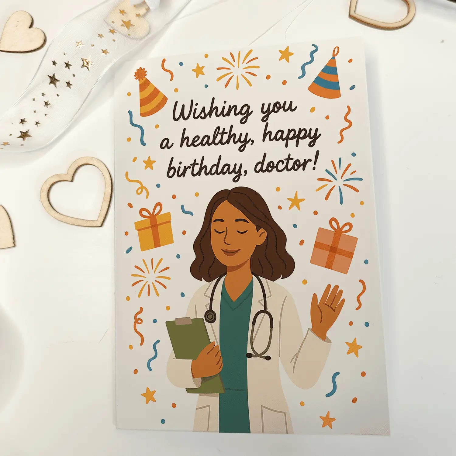 Happy Birthday Woman Doctor Card - Greeting Card