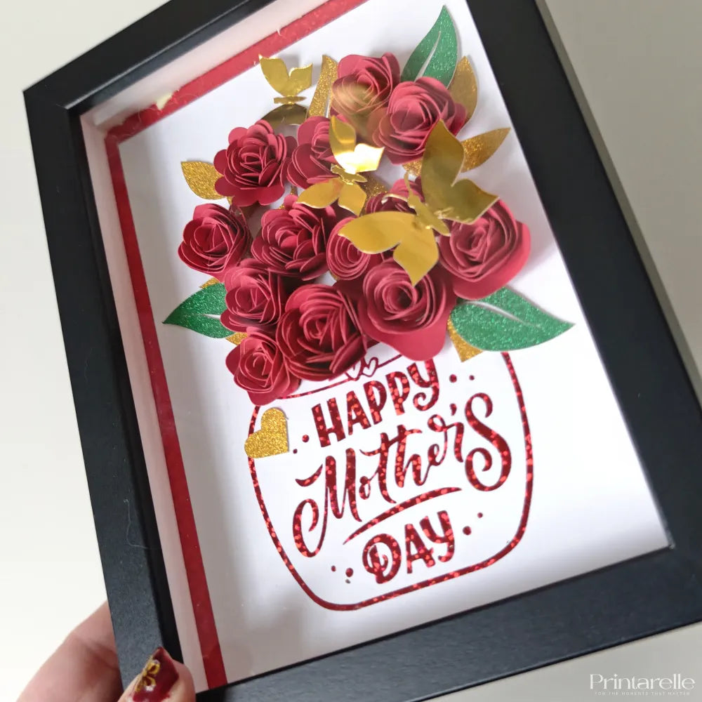 Happy Mother’s Day Shadow Box Frame - Handmade in Ireland - Shadow Box Frame - Printarelle