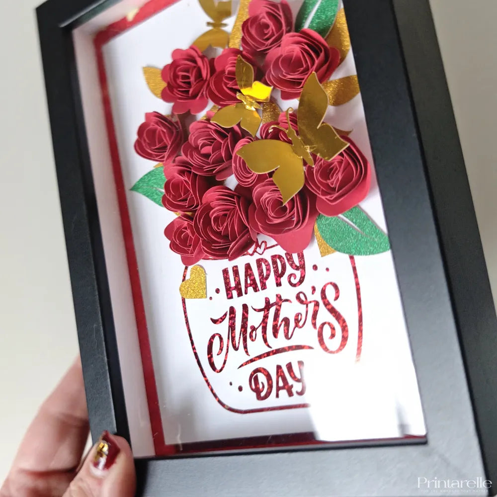 Happy Mother’s Day Shadow Box Frame - Handmade in Ireland - Shadow Box Frame - Printarelle