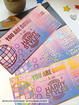 Harry Styles Foil Ticket | Personalised Keepsake Gift - harry styles, foil ticket, harry styles foil, styles foil