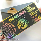 Harry Styles Foil Ticket | Personalised Concert Reveal - harry styles, foil ticket, harry styles foil, styles foil
