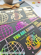 Harry Styles Foil Ticket | Personalised Concert Reveal - harry styles, foil ticket, harry styles foil, styles foil