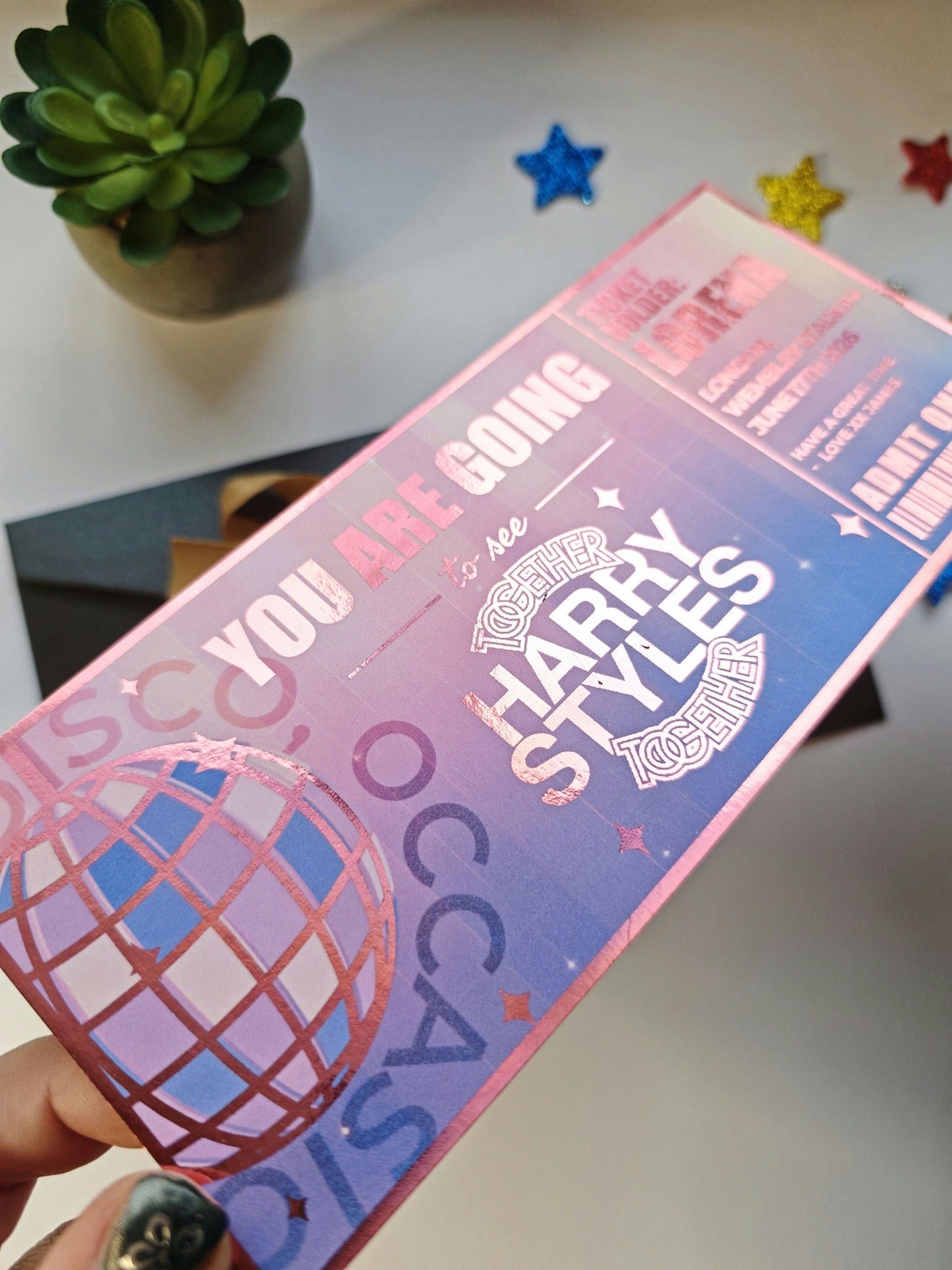 Harry Styles Foil Ticket | Personalised Keepsake Gift - Foil Ticket - Printarelle