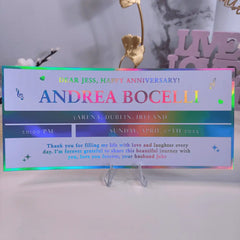 Personalized Foil Keepsake Concert Ticket - Foil Ticket