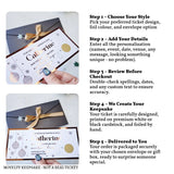 Holiday Surprise Foil Ticket | Personalised Scratch Reveal - personalised holiday foil, foil scratch-off, kraft