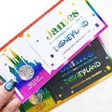 Christmas Surprise Foil Ticket - Disneyland Trip Reveal - Foil Ticket