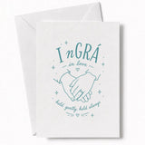 Handmade - Greeting Card - Irish Wedding Card I nGrá In Love Holding Hands | Ireland