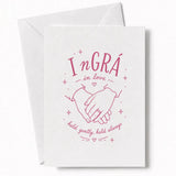 Handmade - Greeting Card - Irish Wedding Card I nGrá In Love Holding Hands | Ireland