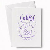 Handmade - Greeting Card - Irish Wedding Card I nGrá In Love Holding Hands | Ireland