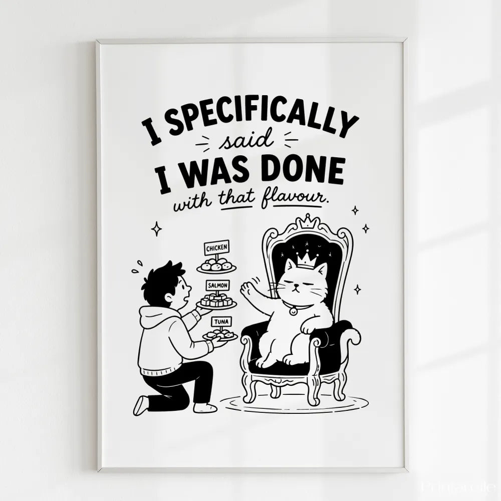 Handmade - Print - I Specifically Said I Was Done Funny Cat Print | Ireland