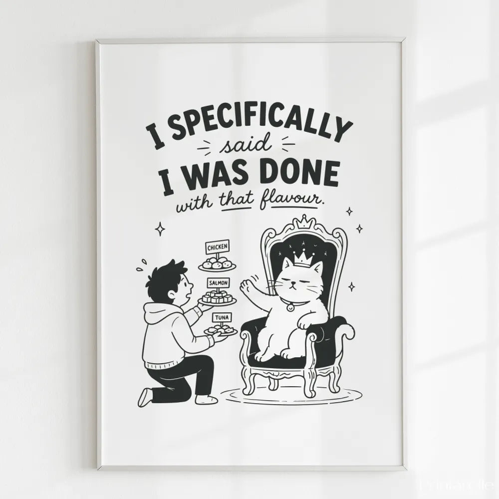 Handmade - Print - I Specifically Said I Was Done Funny Cat Print | Ireland