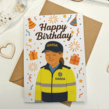 Irish Police Happy Birthday for Garda Síochána Officer - Greeting Card