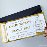Handmade - Foil Keepsake Card - Katie Taylor at Croke Park Boxing Surprise Reveal Gift | Ireland