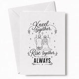 Handmade - Greeting Card - Religious Wedding Card – Kneel Together Rise Together | Ireland