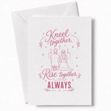 Handmade - Greeting Card - Religious Wedding Card – Kneel Together Rise Together | Ireland