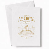 Handmade - Greeting Card - Irish Le Chéile Together Wedding Card – Pier Scene | Ireland