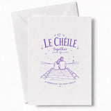 Handmade - Greeting Card - Irish Le Chéile Together Wedding Card – Pier Scene | Ireland