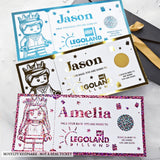 Legoland Surprise Foil Ticket | Personalised Keepsake - personalised legoland foil, kraft envelope, personalised