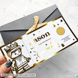 Legoland Surprise Foil Ticket | Personalised Keepsake - personalised legoland foil, kraft envelope, personalised