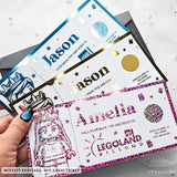 Legoland Surprise Foil Ticket | Personalised Keepsake - personalised legoland foil, kraft envelope, personalised