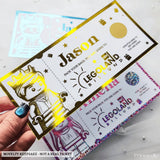 Legoland Surprise Foil Ticket | Personalised Keepsake - personalised legoland foil, kraft envelope, personalised