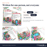 Colorful illustrated elf letters with pixel art designs featuring festive arrival and goodbye letter set for gaming fans