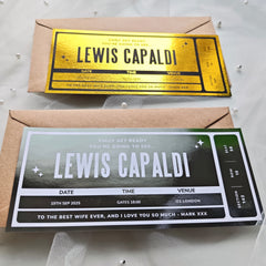 Lewis Capaldi Concert Ticket - Personalised Foil Keepsake