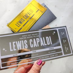 Lewis Capaldi Concert Ticket - Personalised Foil Keepsake