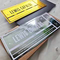 Lewis Capaldi Concert Ticket - Personalised Foil Keepsake