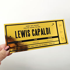 Lewis Capaldi Foil Concert Ticket – Personalized Surprise Gift