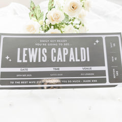 Lewis Capaldi Concert Ticket - Personalised Foil Keepsake