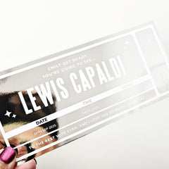 Lewis Capaldi Foil Concert Ticket – Personalized Surprise Gift