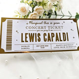 Lewis Capaldi Foil Concert Ticket – Personalized Reveal Surprise Gift - Foil Ticket