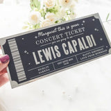 Lewis Capaldi Foil Concert Ticket – Personalized Reveal Surprise Gift - Foil Ticket