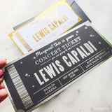 Lewis Capaldi Foil Concert Ticket – Personalized Reveal Surprise Gift - Foil Ticket