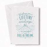 Handmade - Greeting Card - Romantic Wedding Card – Lifetime of Evenings | Ireland