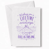 Handmade - Greeting Card - Romantic Wedding Card – Lifetime of Evenings | Ireland