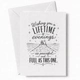 Handmade - Greeting Card - Romantic Wedding Card – Lifetime of Evenings | Ireland