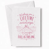 Handmade - Greeting Card - Romantic Wedding Card – Lifetime of Evenings | Ireland