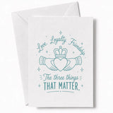 Handmade - Greeting Card - Claddagh Wedding Card – Love Loyalty Friendship | Ireland