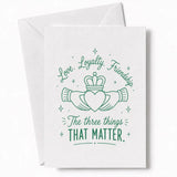 Handmade - Greeting Card - Claddagh Wedding Card – Love Loyalty Friendship | Ireland