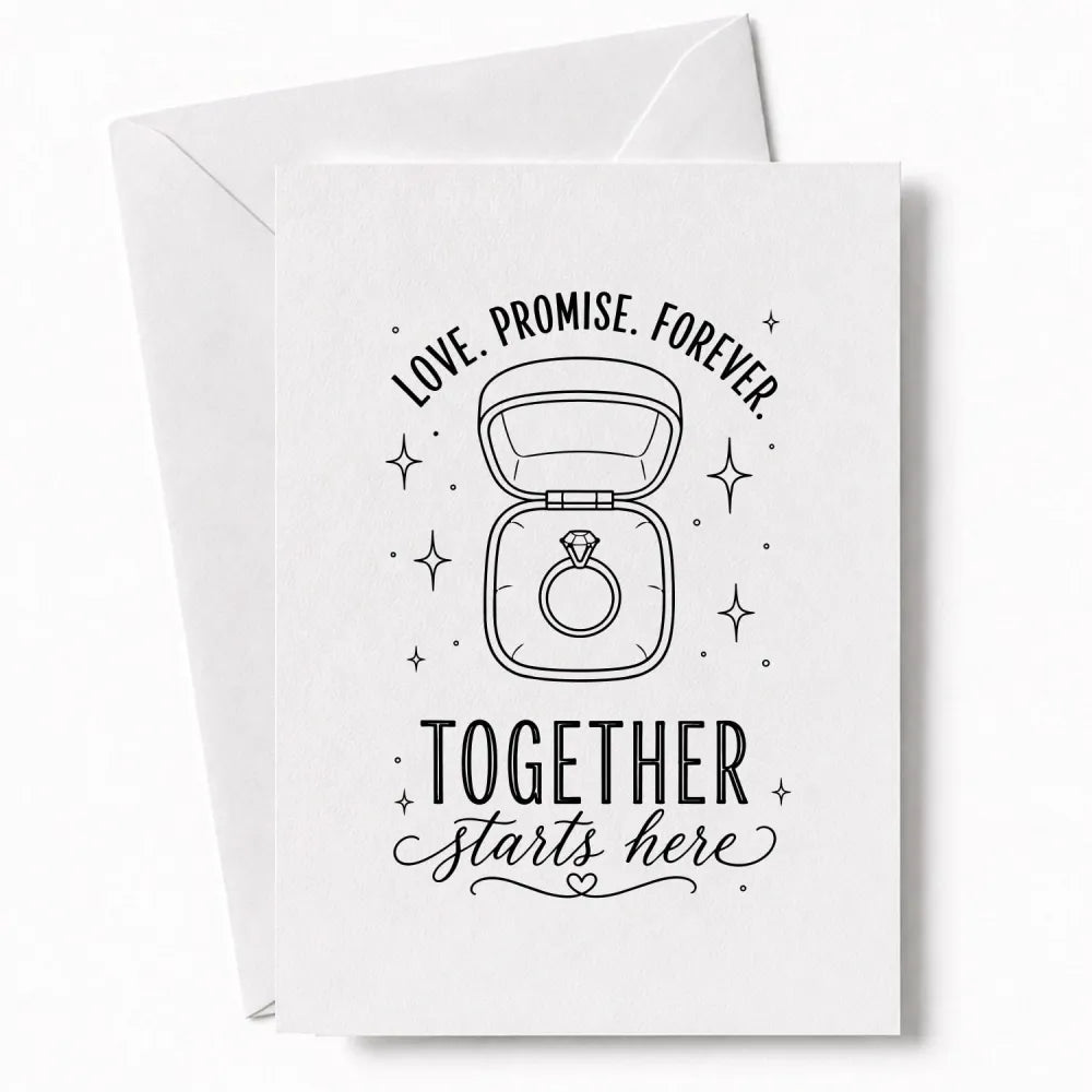 Handmade - Greeting Card - Love Promise Forever Wedding Card – Ring Box | Ireland