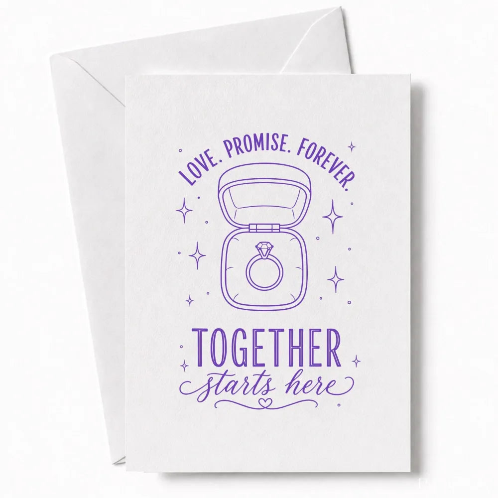 Handmade - Greeting Card - Love Promise Forever Wedding Card – Ring Box | Ireland